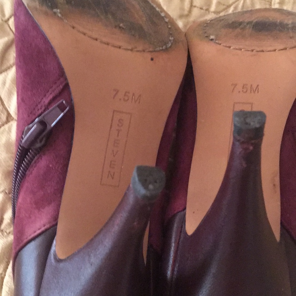 Leather/suede boots,size 7 1/2 - Picture 5 of 7